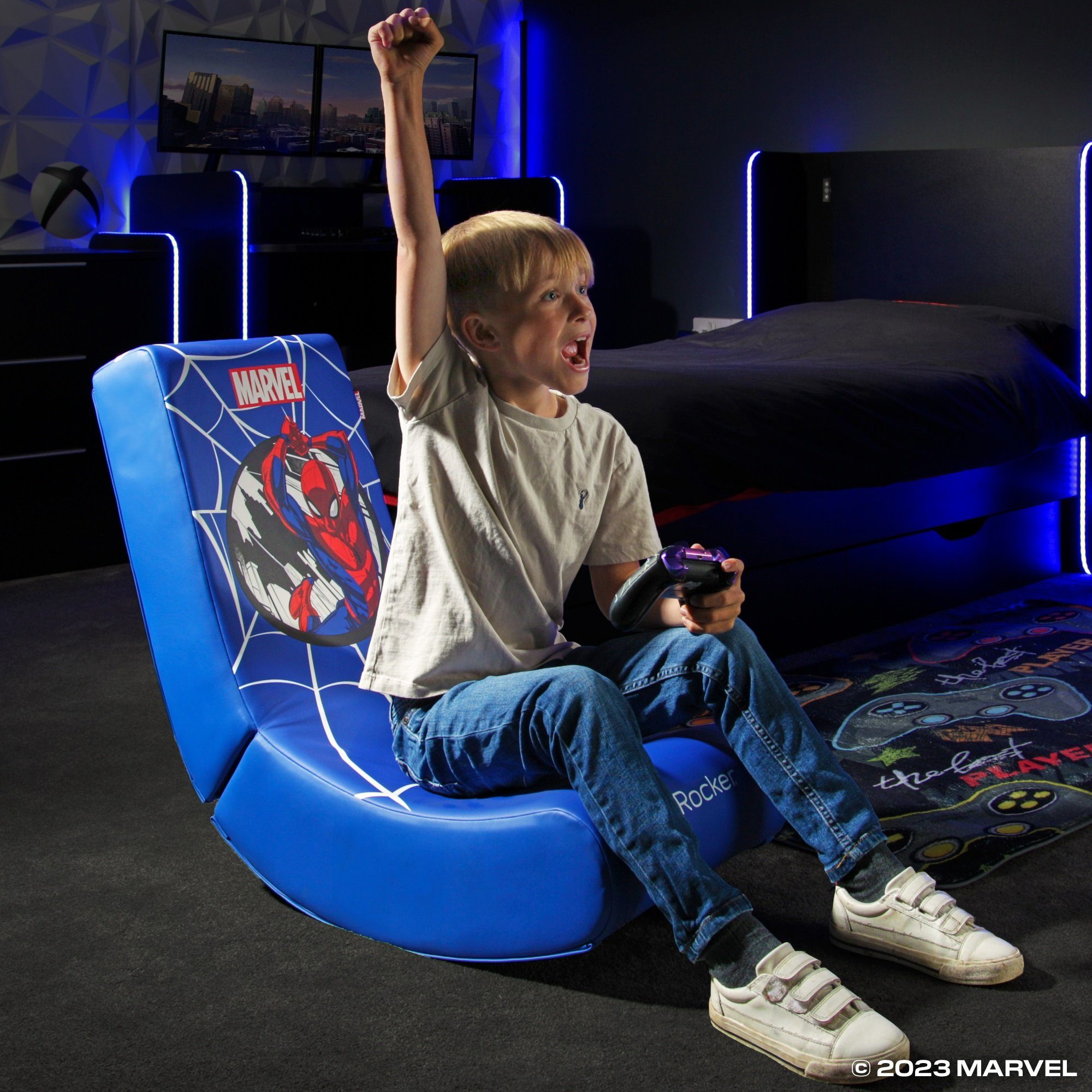 X Rocker Kindersessel Marvel Spider-Man Floor Rocker Bodensessel, Für Kinder