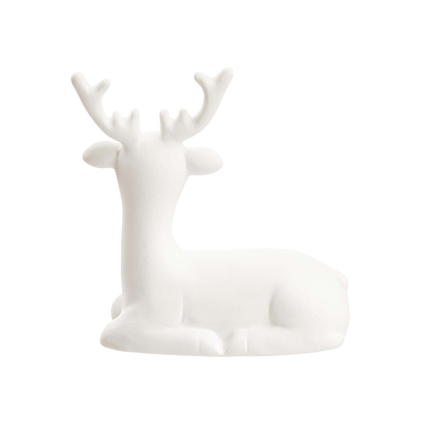WHITE CHRISTMAS Deko Hirsch liegend B 6 x T 10cm