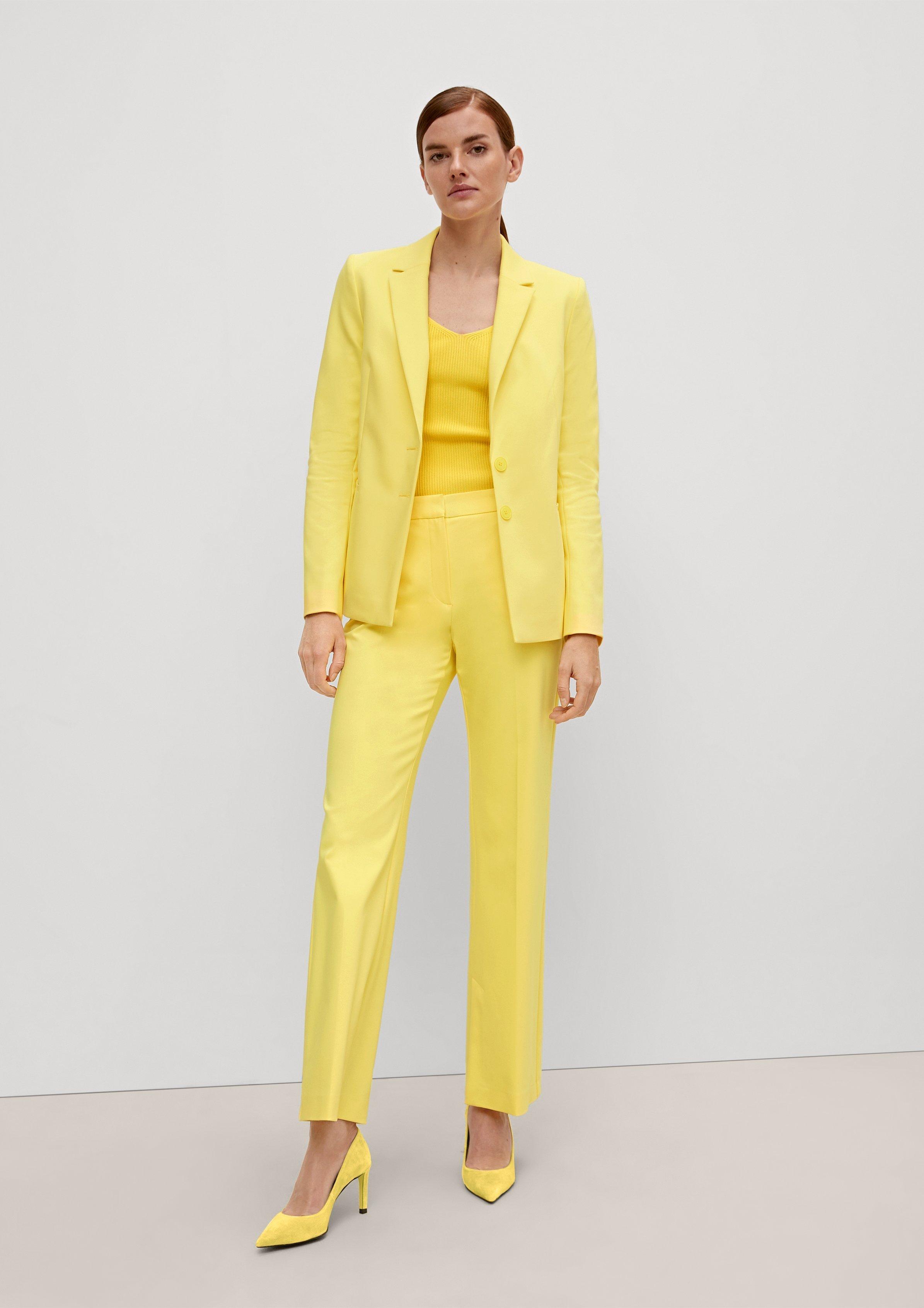 Blazer mit taillierter Passform - gelb