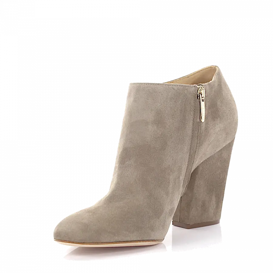 Sergio Rossi - Stiefeletten Grau Veloursleder Ziegenleder grau - grau