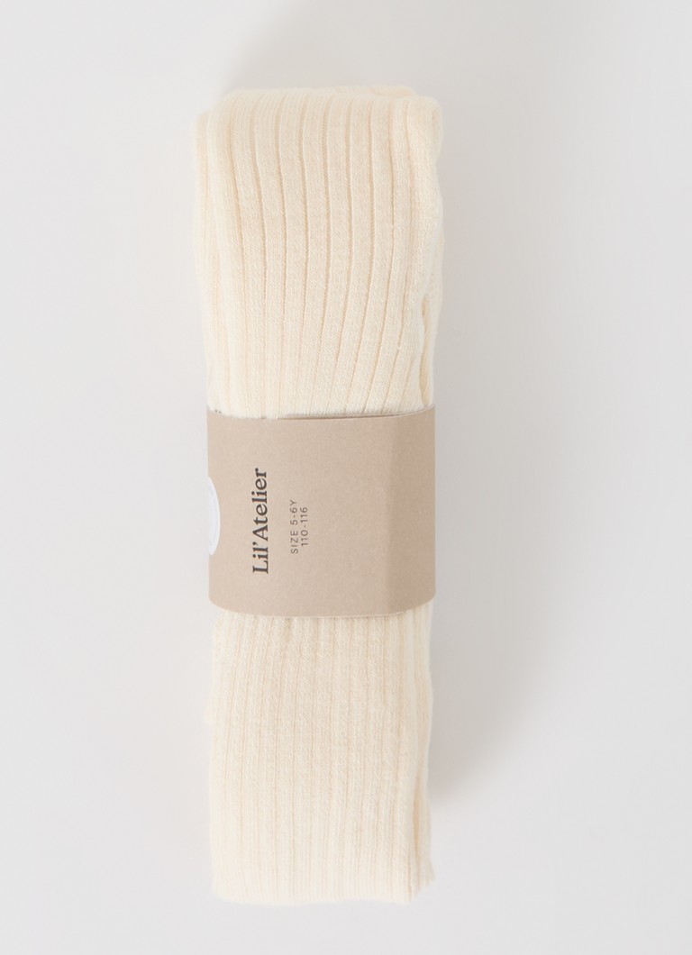 Colanți cu nervuri din amestec de bumbac organic Lil' Atelier NMNILSO Lil Noos