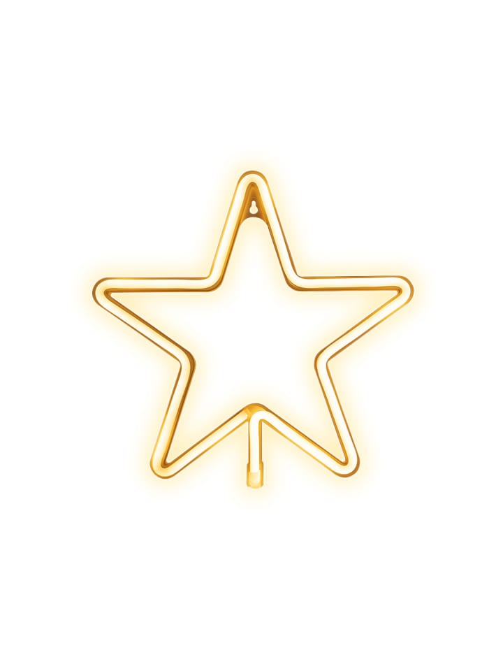 Forever Lights Neon LED WEIHNACHTEN PENTASTAR warmweiß FLNE22 Forever Light Dekoration in Gelb günstig kaufen onesize