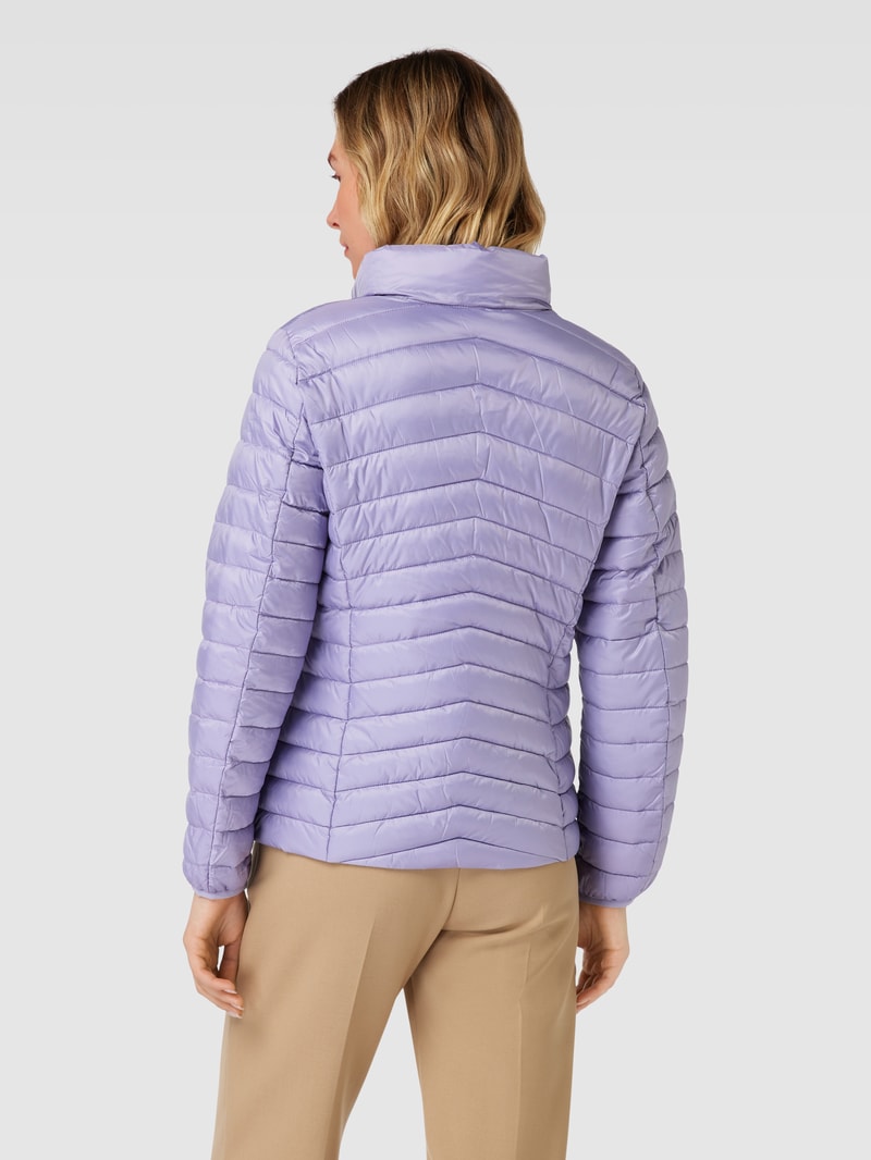 Steppjacke mit Stehkragen in lavendel