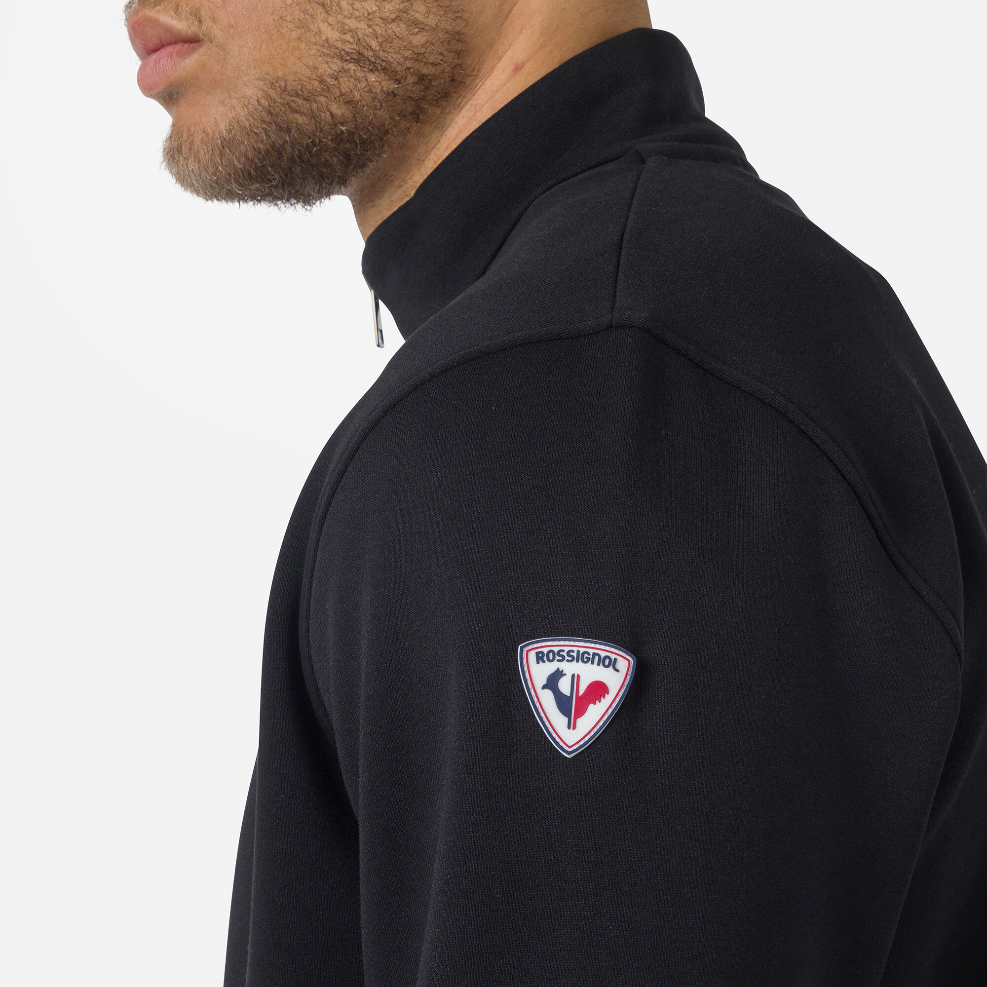 Sweat zippé molletonné Logo Homme