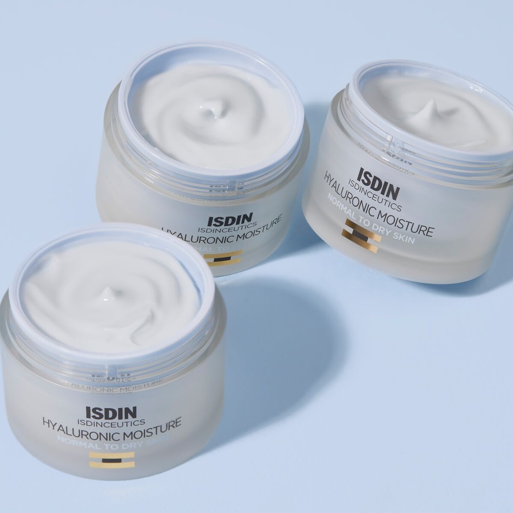 isdin Hyaluronic Moisture Peaux Normales à Sèches Crème de jour hydratante à l'acide hyaluronique Peaux Normales à Sèches
