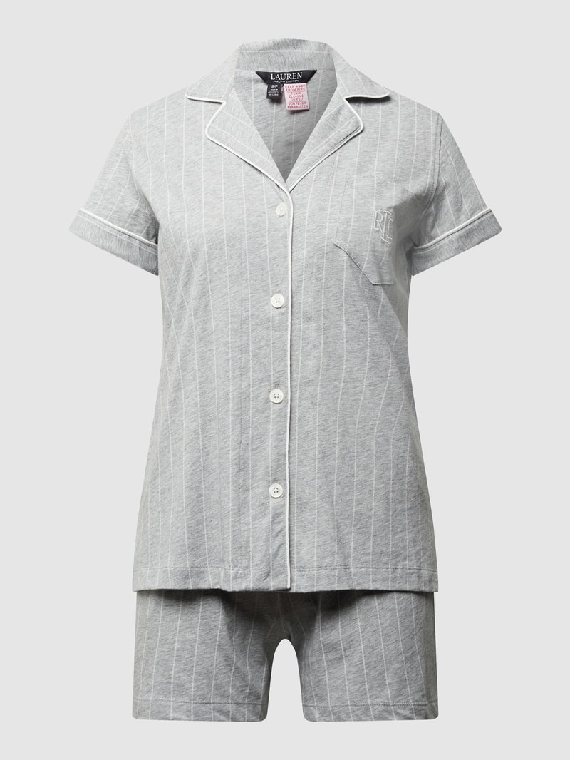 Pyjama aus Baumwolle in mittelgrau