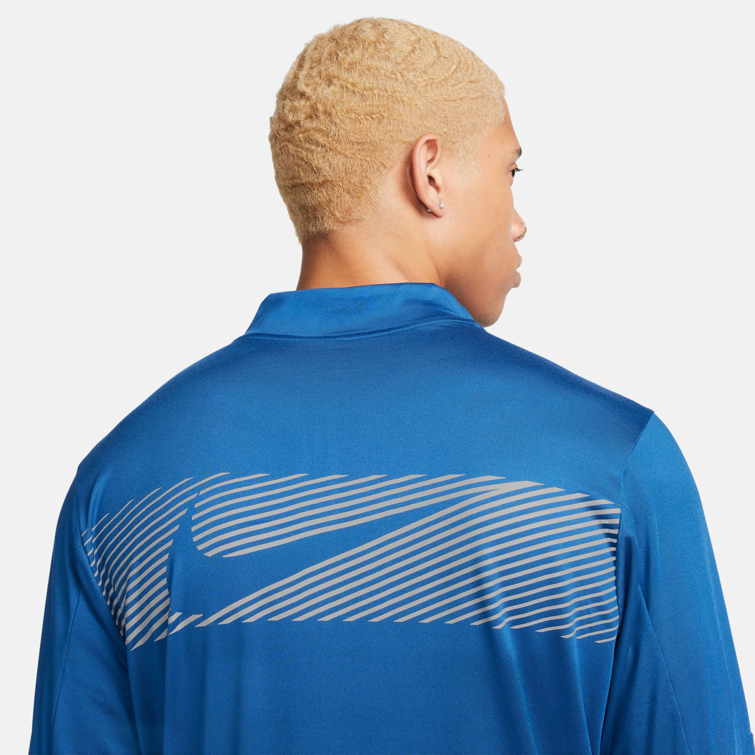 Dri-Fit Element Flash Half-Zip Laufshirt Herren - Blau