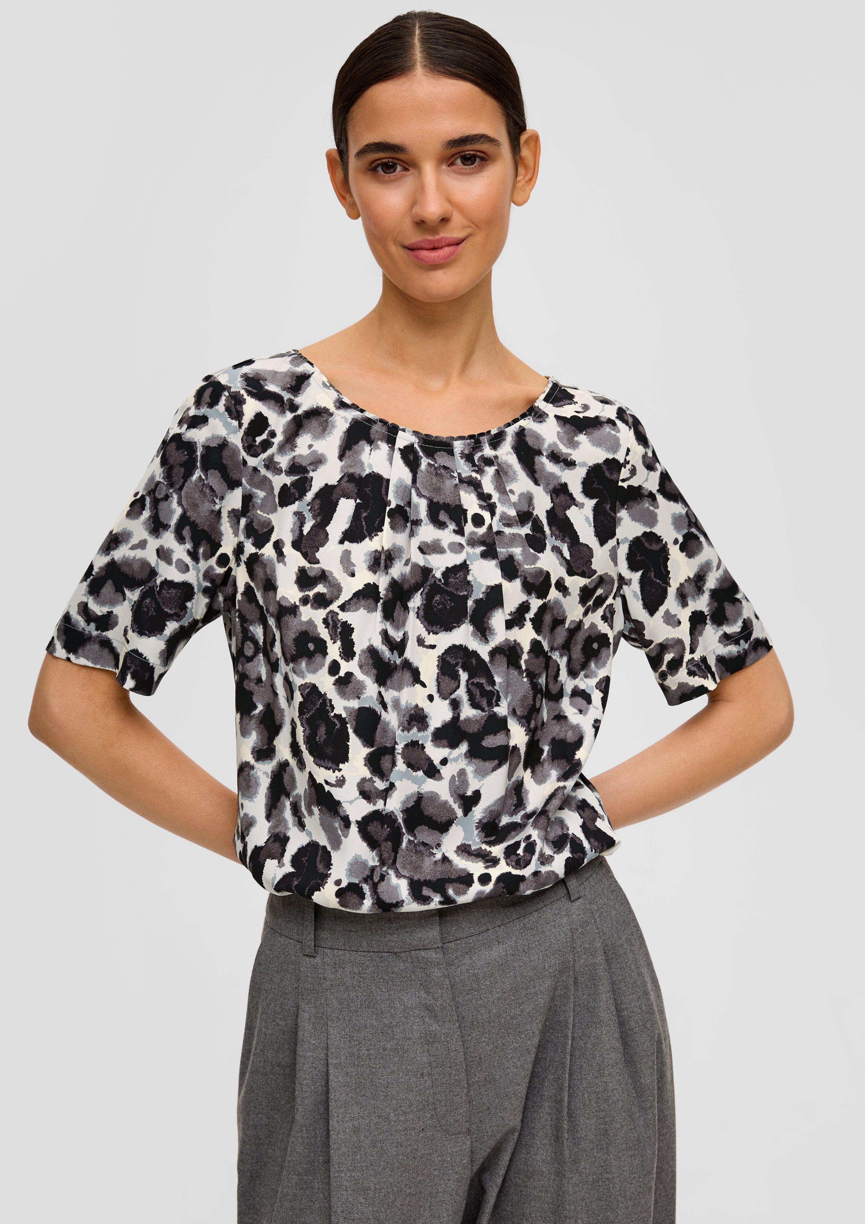 Gemusterte Bluse aus Twill  2136618-07A3