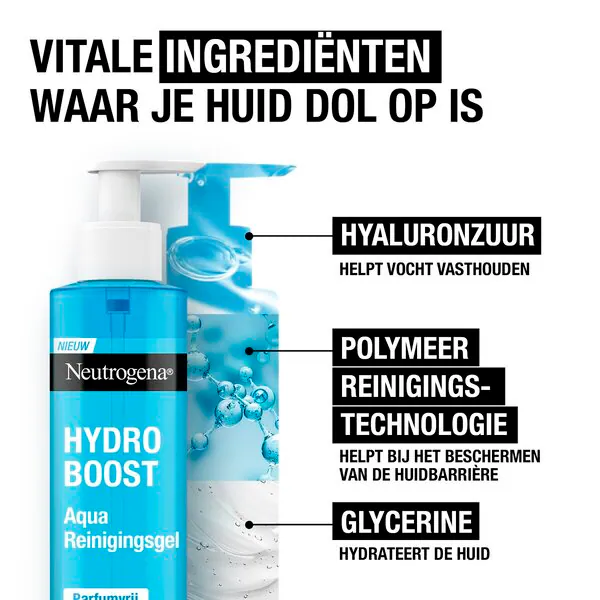 Neutrogena Hydro Boost Aqua puhdistusgeeli 200ml - Kaikille ihotyypeille ja herkälle iholle