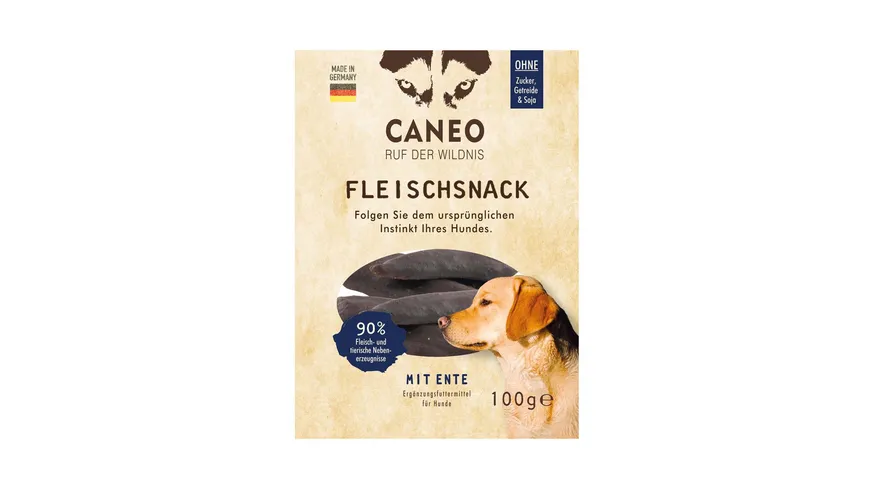 CANEO Fleischsnacks für Hunde mit Ente 100 g