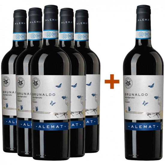 5+1 Paket Brunaldo Monferrato Rosso DOC - Alemat