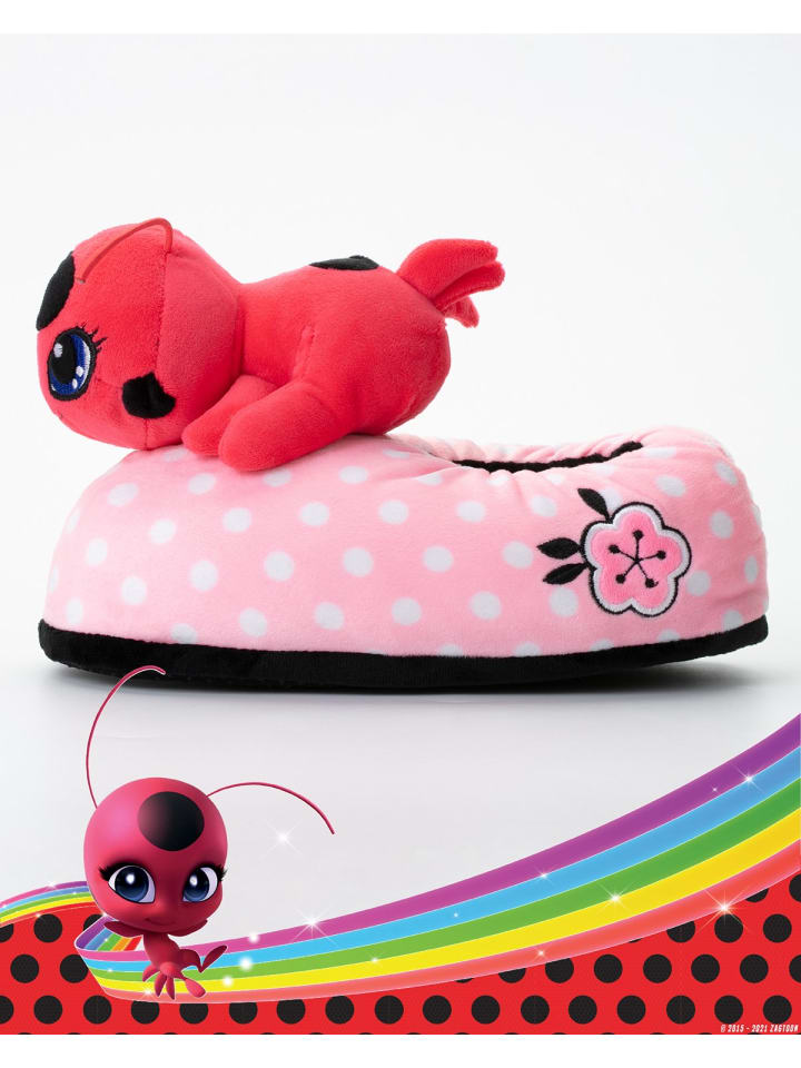 Corimori Hausschuhe Miraculous Ladybug Erwachsene Onesizes 35-44 in Rot günstig kaufen 34-44