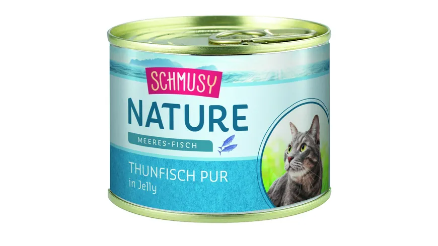 Schmusy Katzennassfutter Nature Meeres-Fisch Thunfisch Pur 185 g
