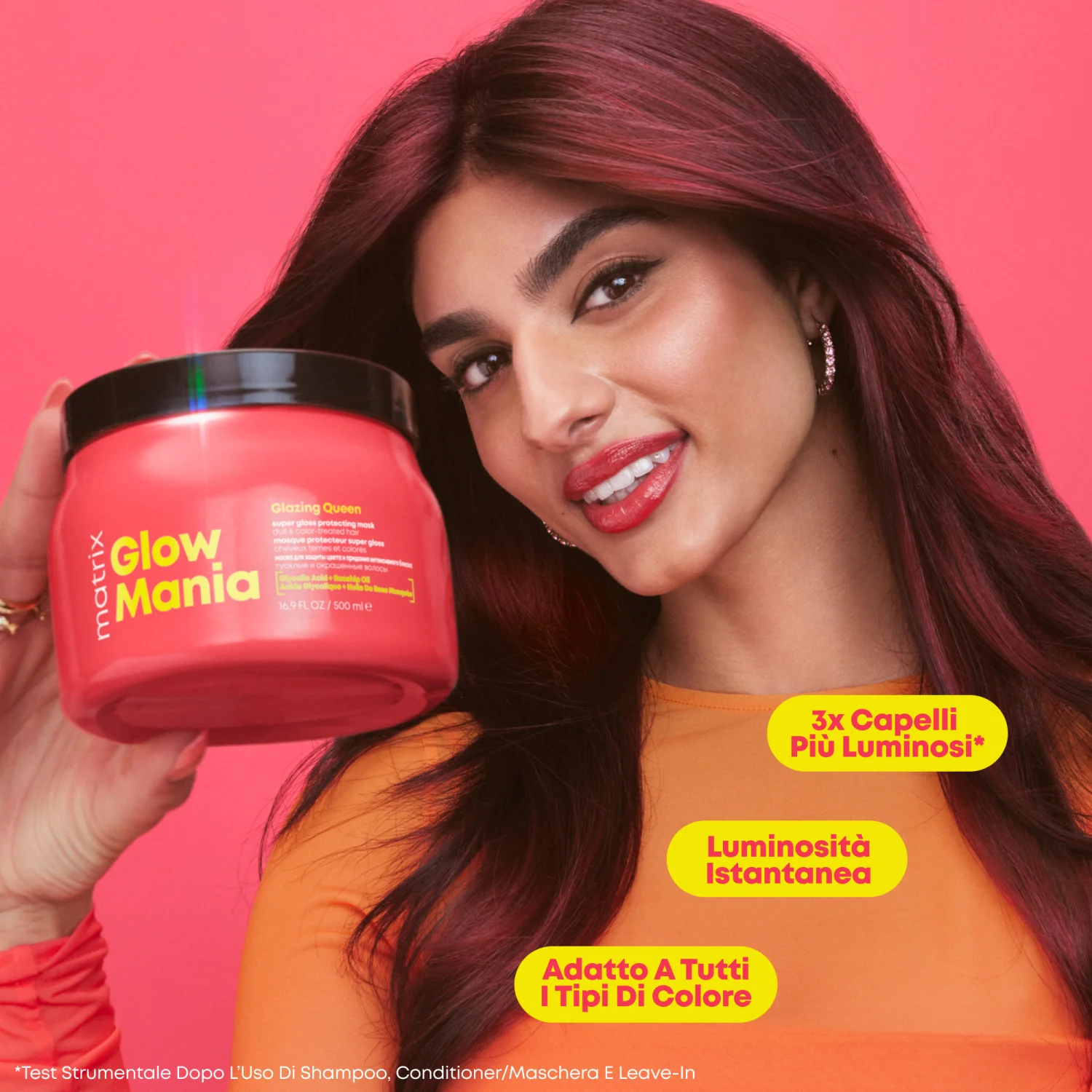 Glow Mania Super Gloss zaščitna maska - maska za zaščito barve las, maska za posvetlitev las