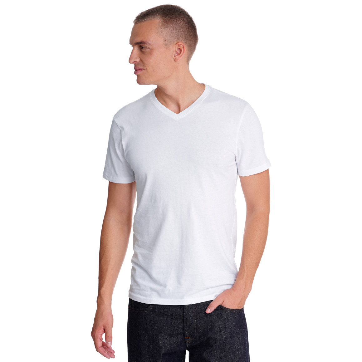 2 Herren T-Shirts mit V-Ausschnitt