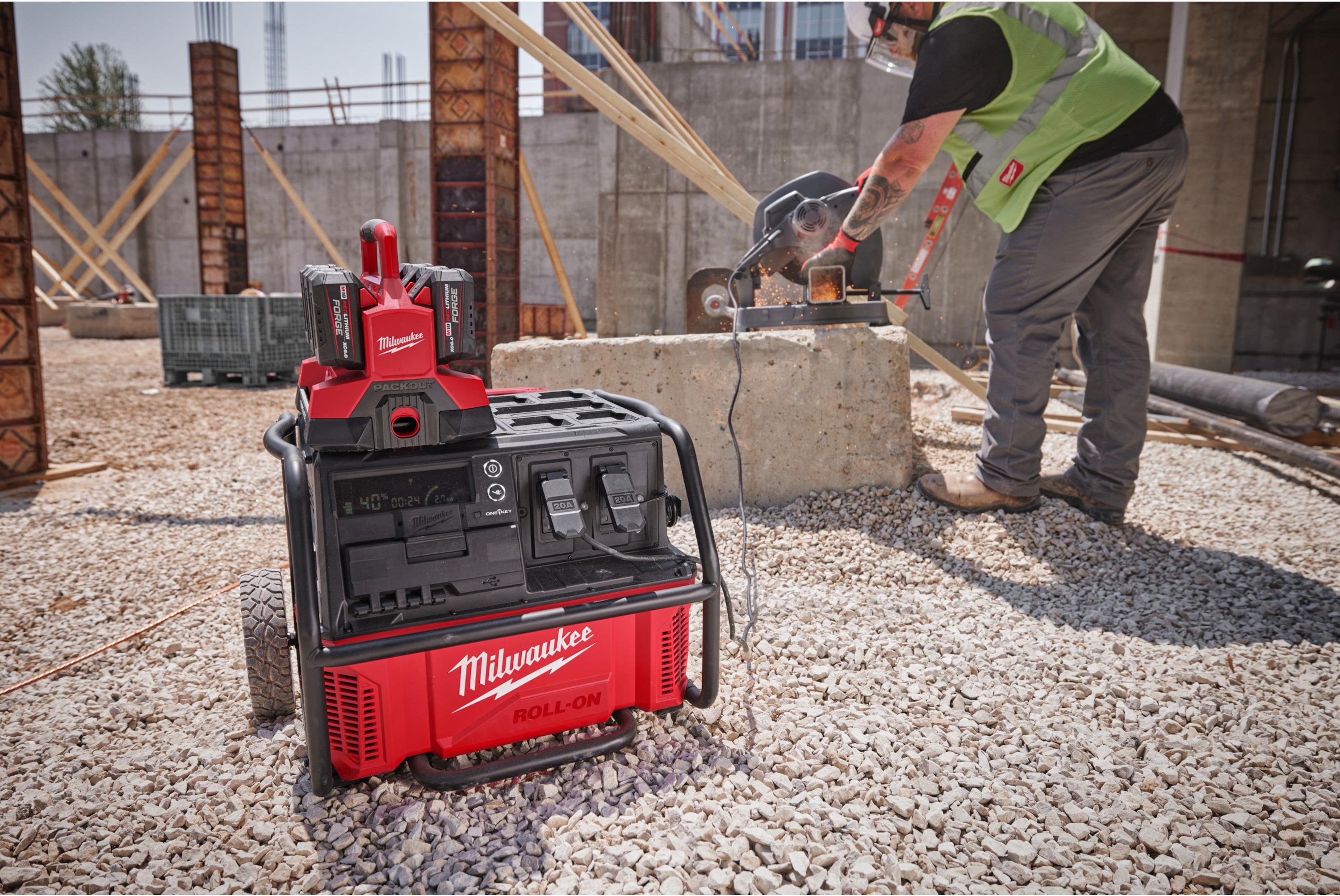 Αξεσουάρ Milwaukee 4933492133 Γεννήτρια τροφοδοτικού ROLL-ON 7200/ 3600 W 2,5 KWH