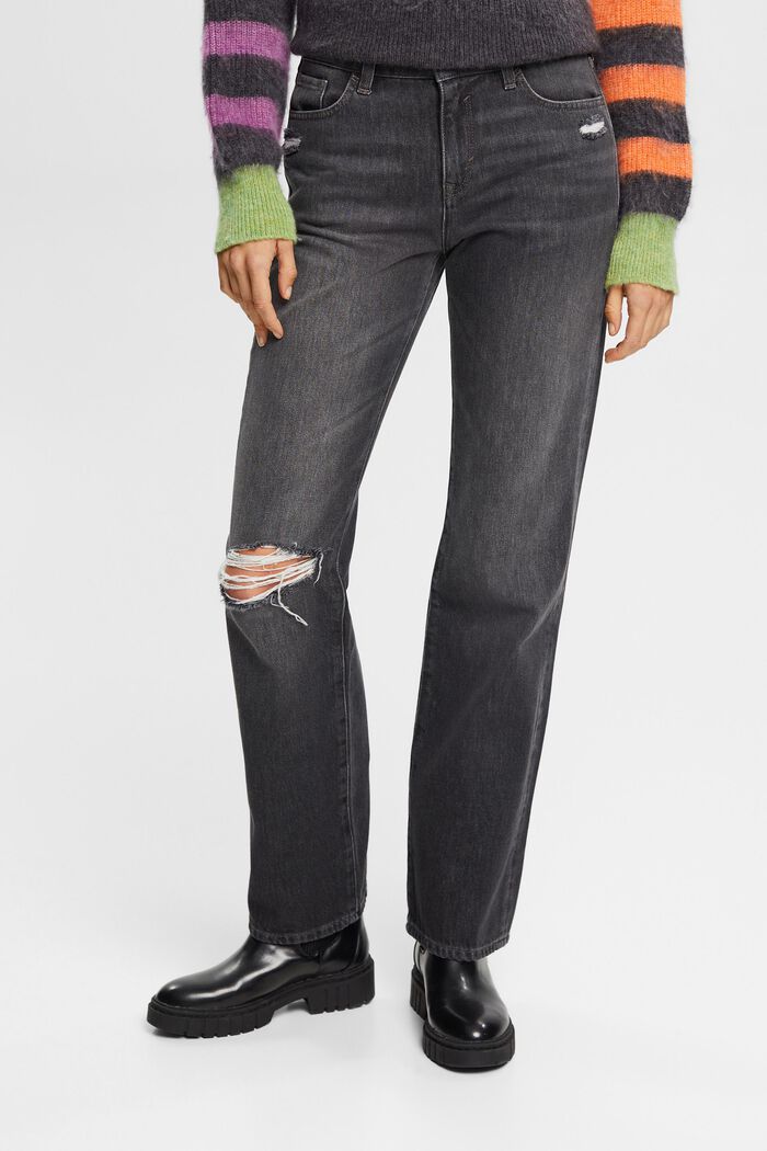 High-Rise-Western-Jeans im Bootcut mit Ripped-Details