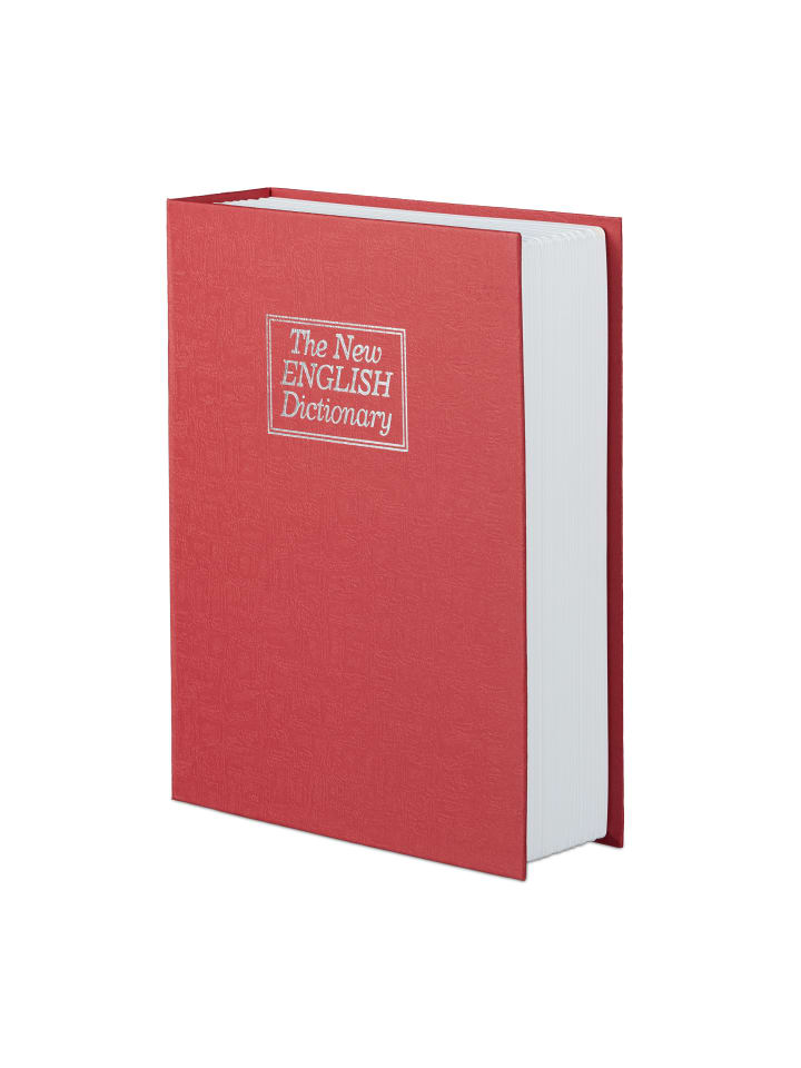 relaxdays Buchtresor in Rot - (B)20 x (H)27 x (T)6,5 cm günstig kaufen onesize