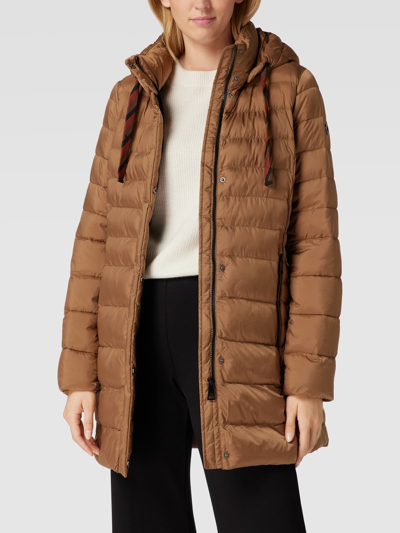 Jacke mit Label-Detail in taupe