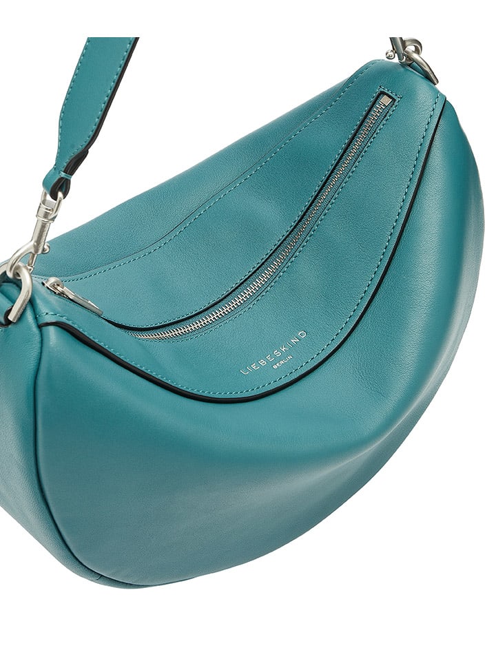 LIEBESKIND BERLIN Leder-Schultertasche in Türkis - (B)37,5 x (H)24,5 x (T)13 cm günstig kaufen onesize