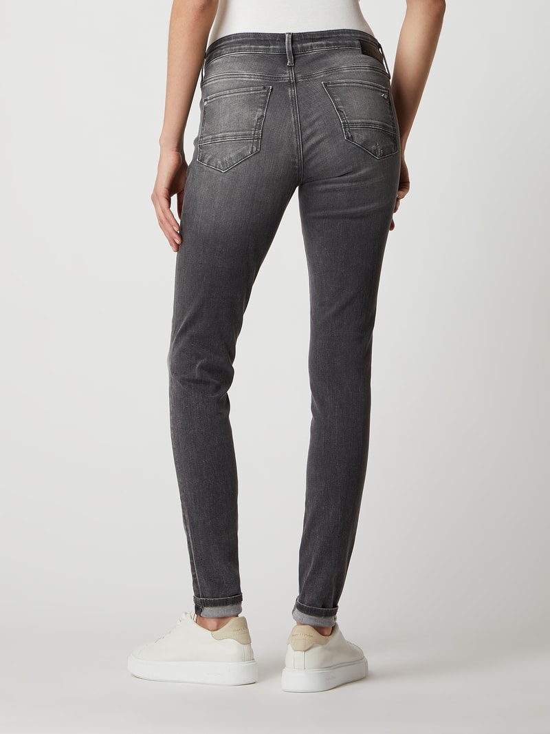 Super Skinny Fit Jeans mit Stretch-Anteil Modell 'Adriana' in dunkelgrau