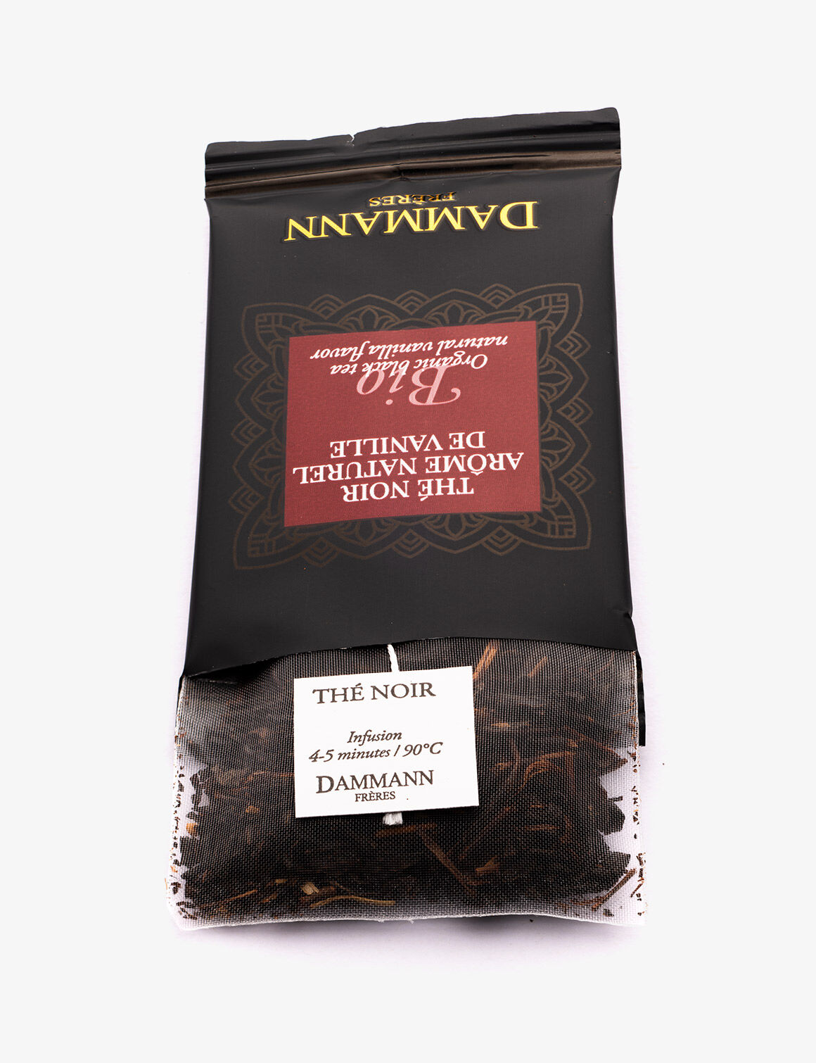 Thé noir arôme naturel de vanille BIO-24 sachets enveloppés