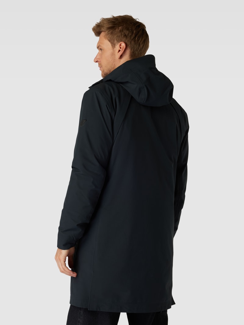 Parka mit verdecktem Reißverschluss Modell 'KOOV' in schwarz