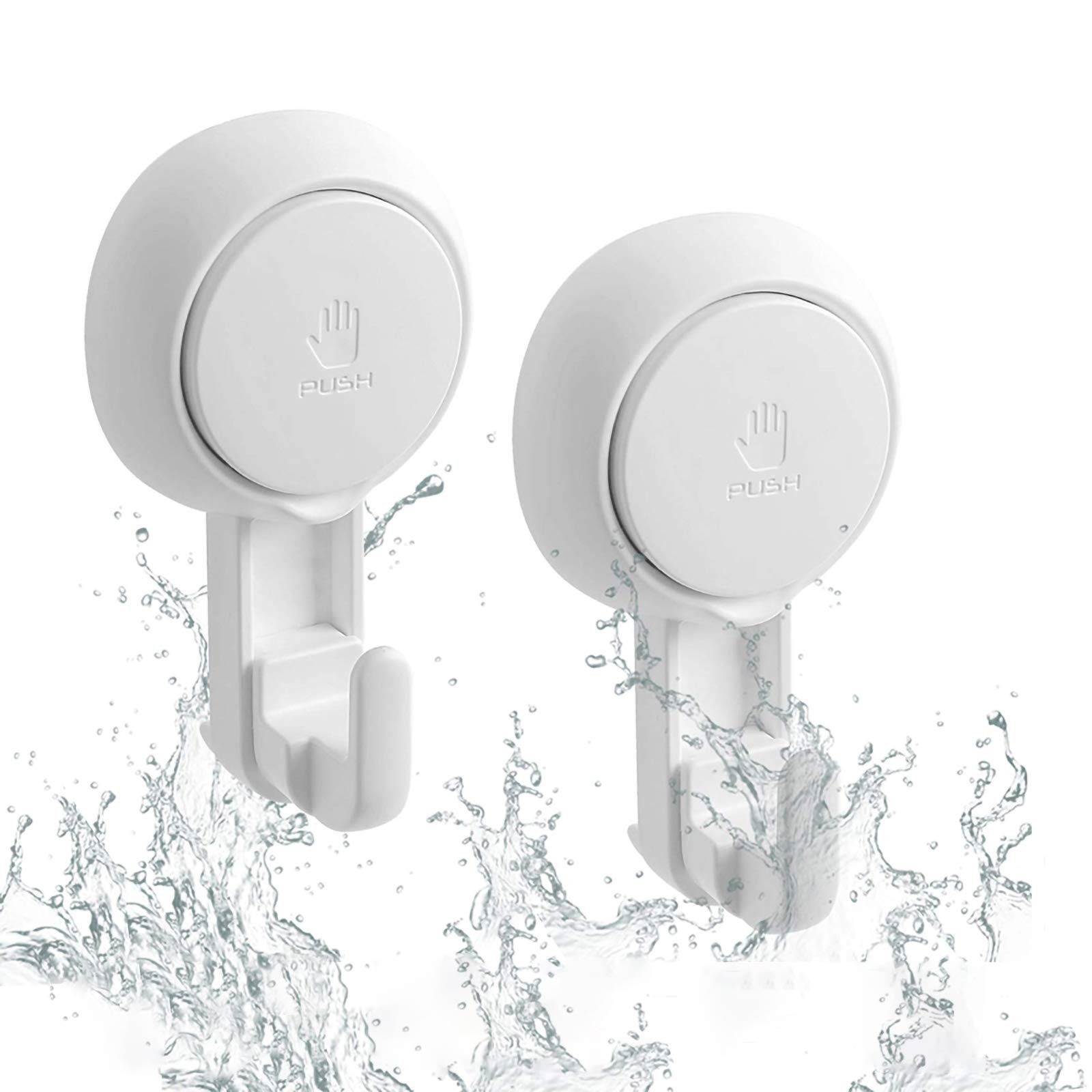Elegear Wandhaken Wandhaken Handtuchhaken Saugnapf Haken Ohne Bohren, Badezimmer, Küche, Schlafzimmer, (2-St), Max. 5KG Wasserdicht