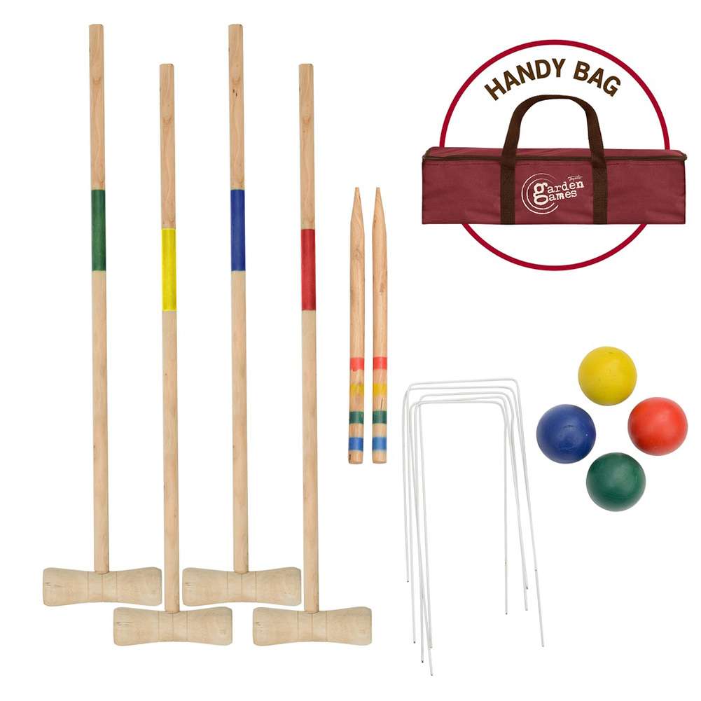 Garden Games Krocket-Set aus Holz für 4 Spieler TY5967