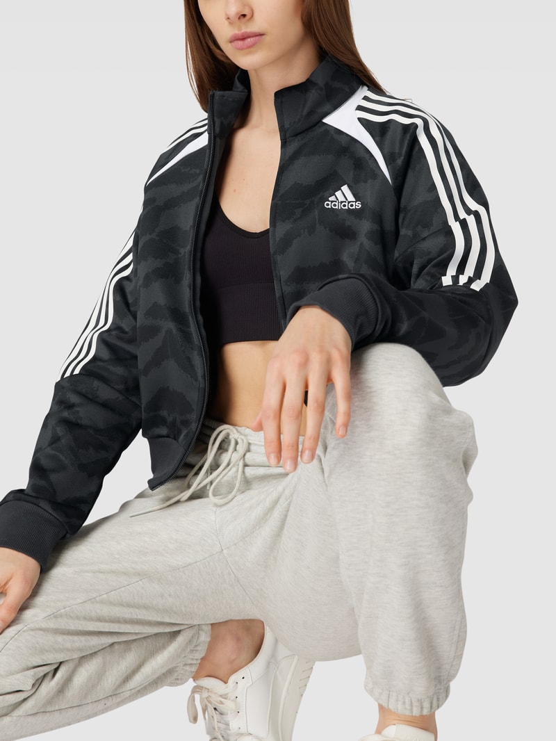 Trainingsjacke mit Label-Details in schwarz