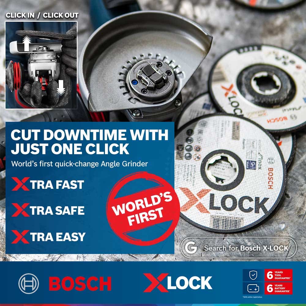 Esmerilhadeira angular BOSCH X-LOCK™ 1400 W 125 mm GWX 14-125 06017B7042