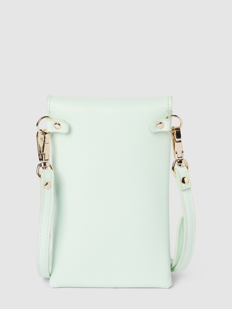Handytasche mit Label-Applikation in pink