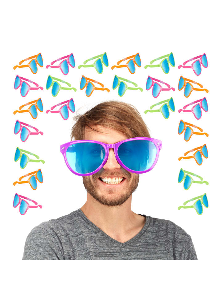 relaxdays 24x Partybrille in Mehrfarbig günstig kaufen onesize