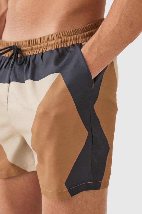 Kurze Colorblock Badehose