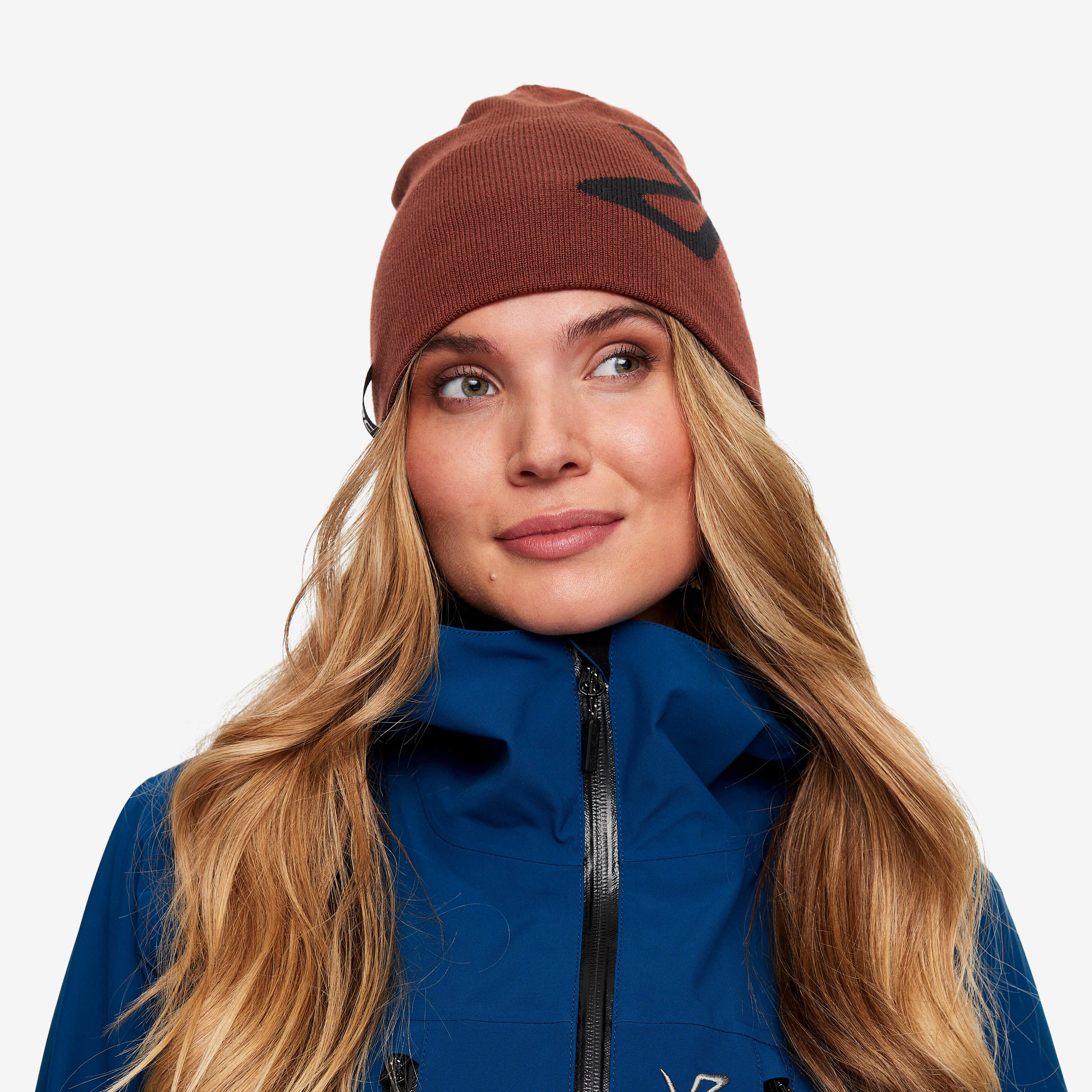 Merino Knitted Logo Beanie Earth