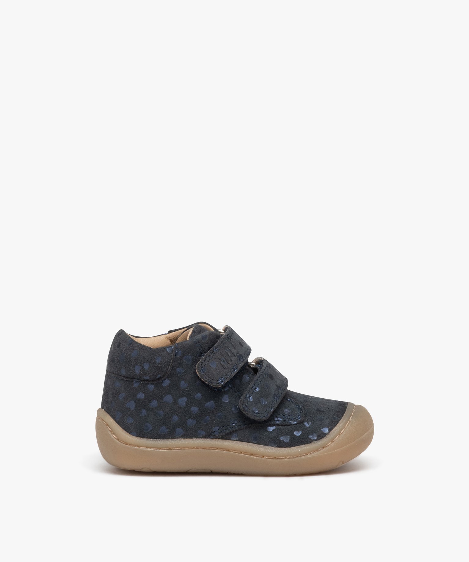 Chaussures premiers pas bébé fille unies avec double scrat... marine | GEMO