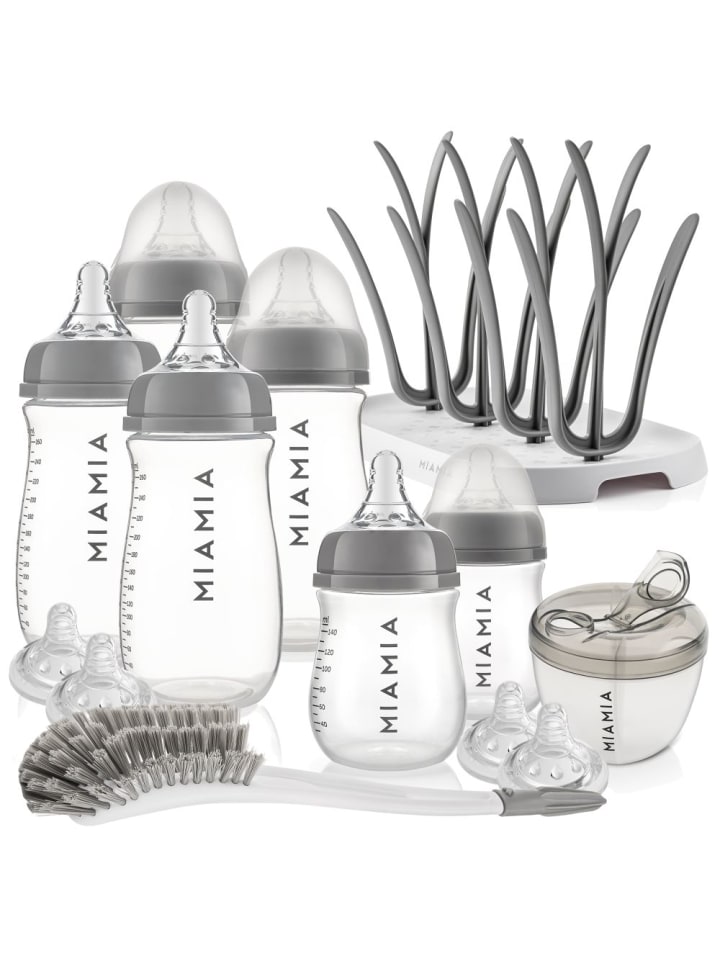 MiaMia 13-tlg. Starter-Set / Flaschen-Set - 6 PP-Flaschen in grau günstig kaufen onesize