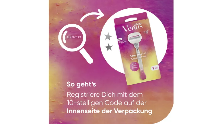 Gillette Venus Klingen Comfortglide Sugarberry Scent