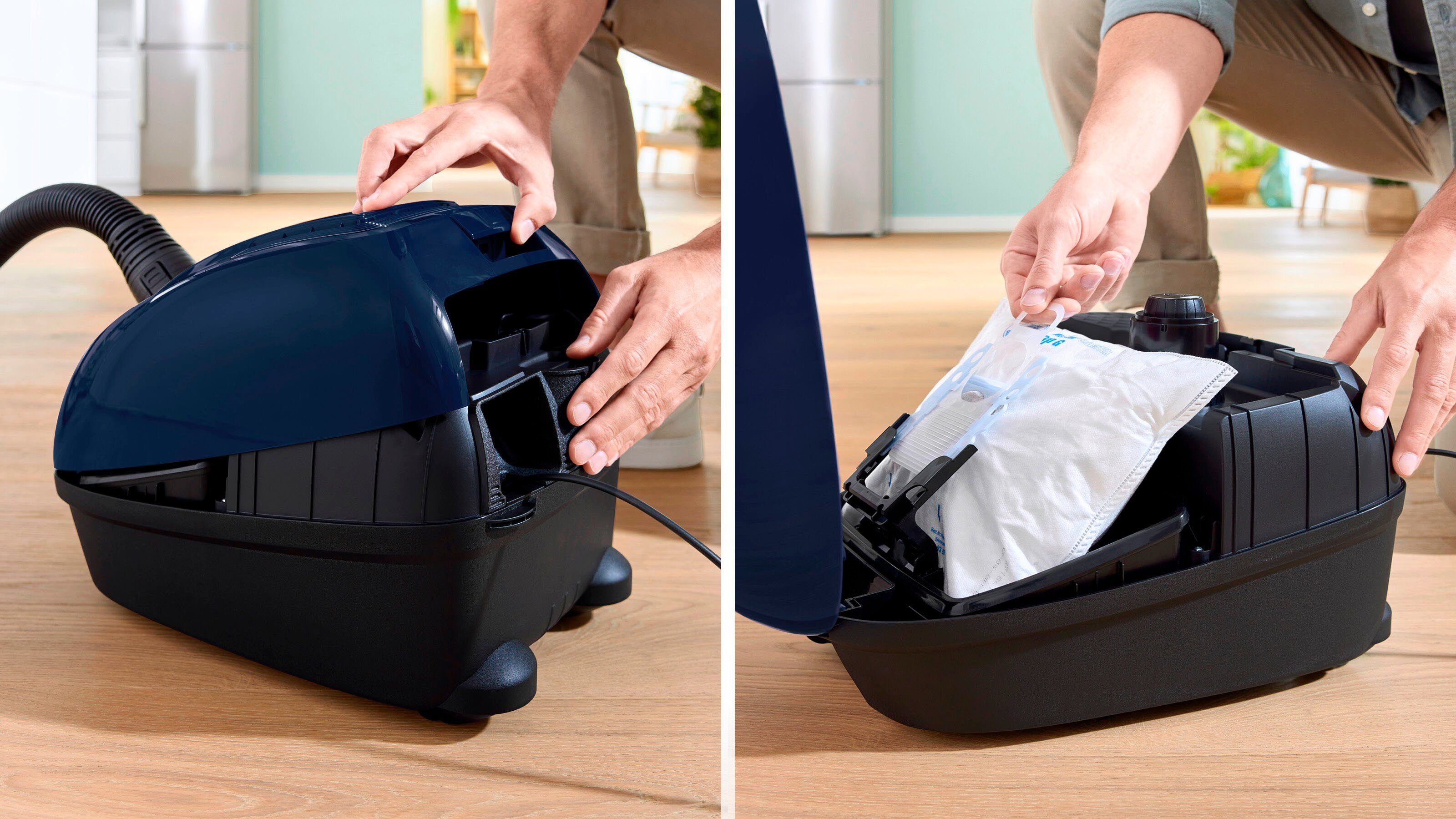 BOSCH Bodenstaubsauger BGD38BU2, 600 W, mit Beutel, aus 30 % recyceltem Kunststoff
