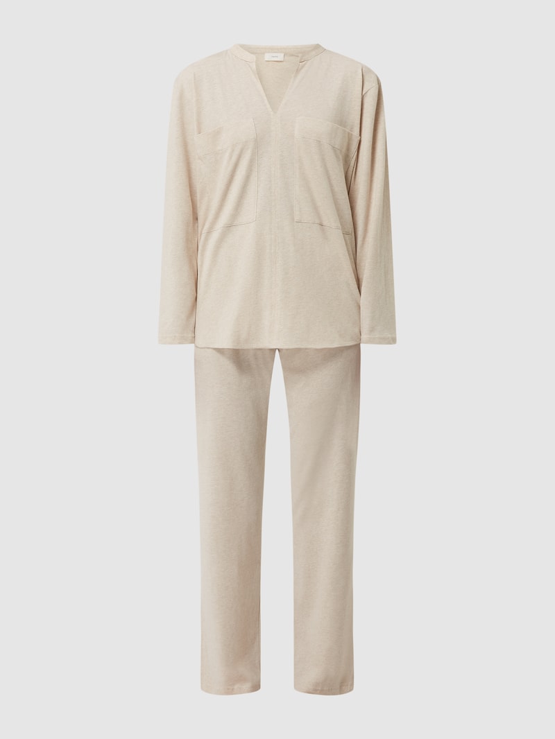 Pyjama aus Baumwolle Modell 'Devy' in beige