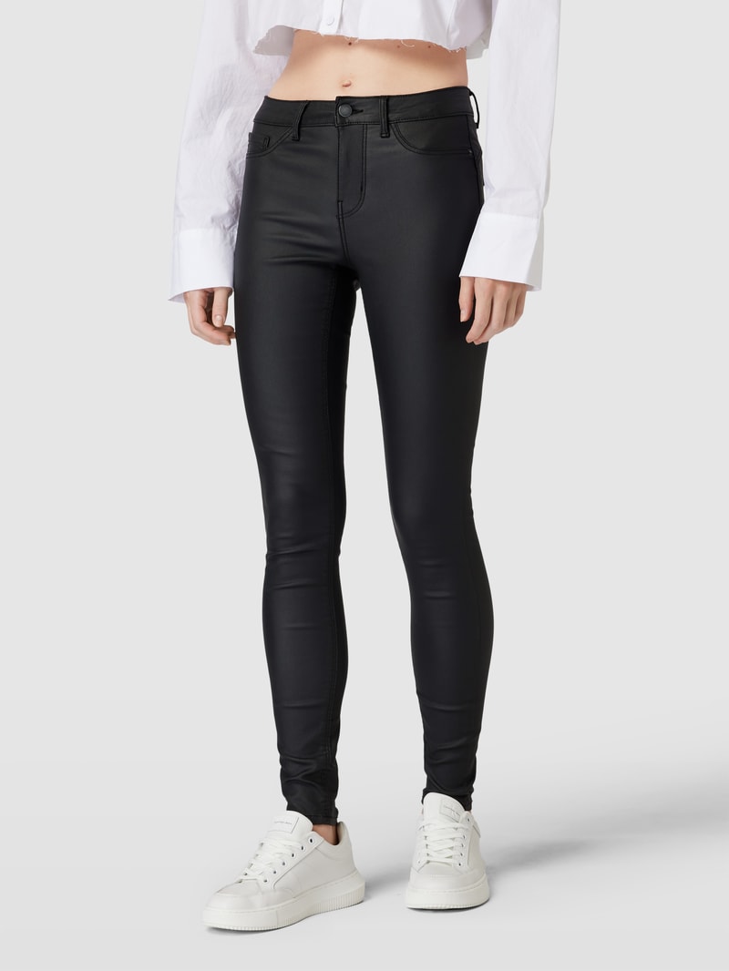 Jeans in unifarbenem Design Modell 'SHAPE-UP PARO' in schwarz