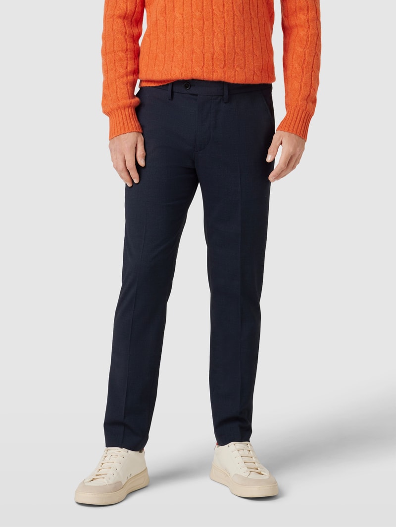 Anzughose mit Bügelfalte Modell 'HAMPTON' in marineblau