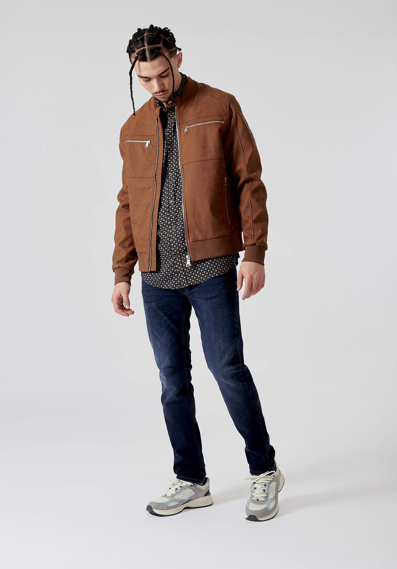 MIRAK  Blouson camel homme