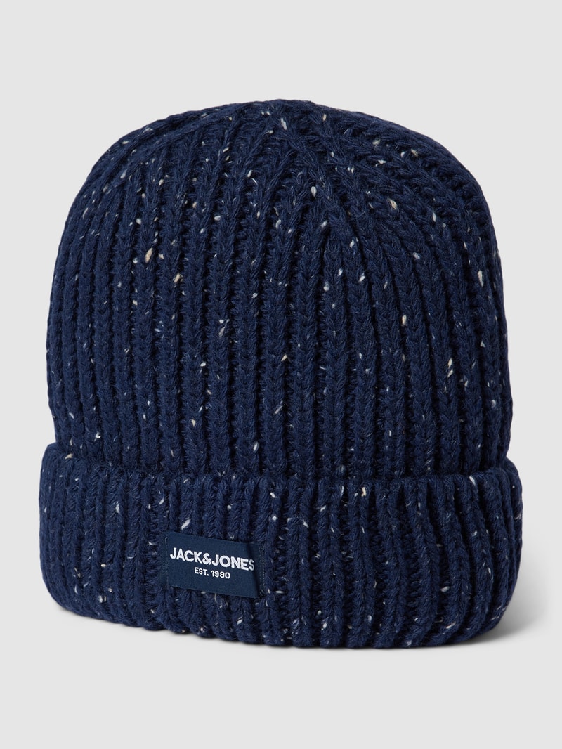 Beanie in Two-Tone-Machart Modell 'CLIFF' in marineblau
