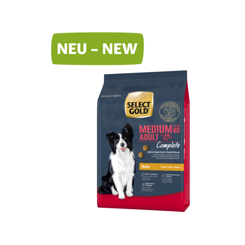 SELECT GOLD Hundetrockenfutter SELECT GOLD Complete Medium Adult Huhn 1 kg