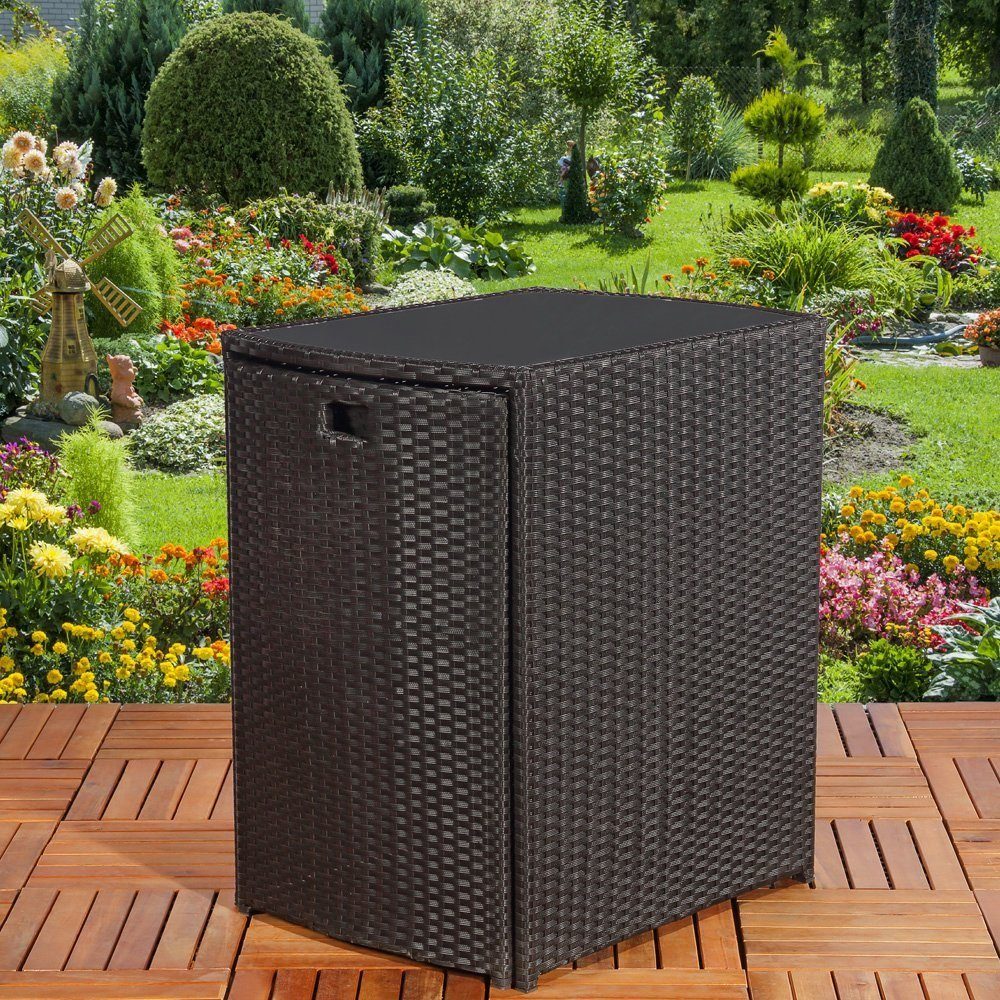 Melko Gartenlounge-Set Gartenmöbel Sitzgarnitur Essgruppe 3er Set Tisch&2 Stühle Polyrattan, (Set, 4-tlg), Beansprucht wenig Platz