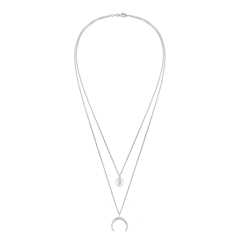 Elli Elli Collier Femme - (925/1000) Argent Cristal de Zircone collier