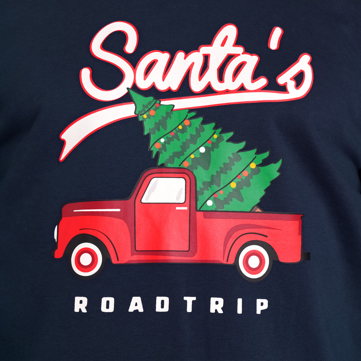 Herren Weihnachtssweatshirt mit Print dunkelblau