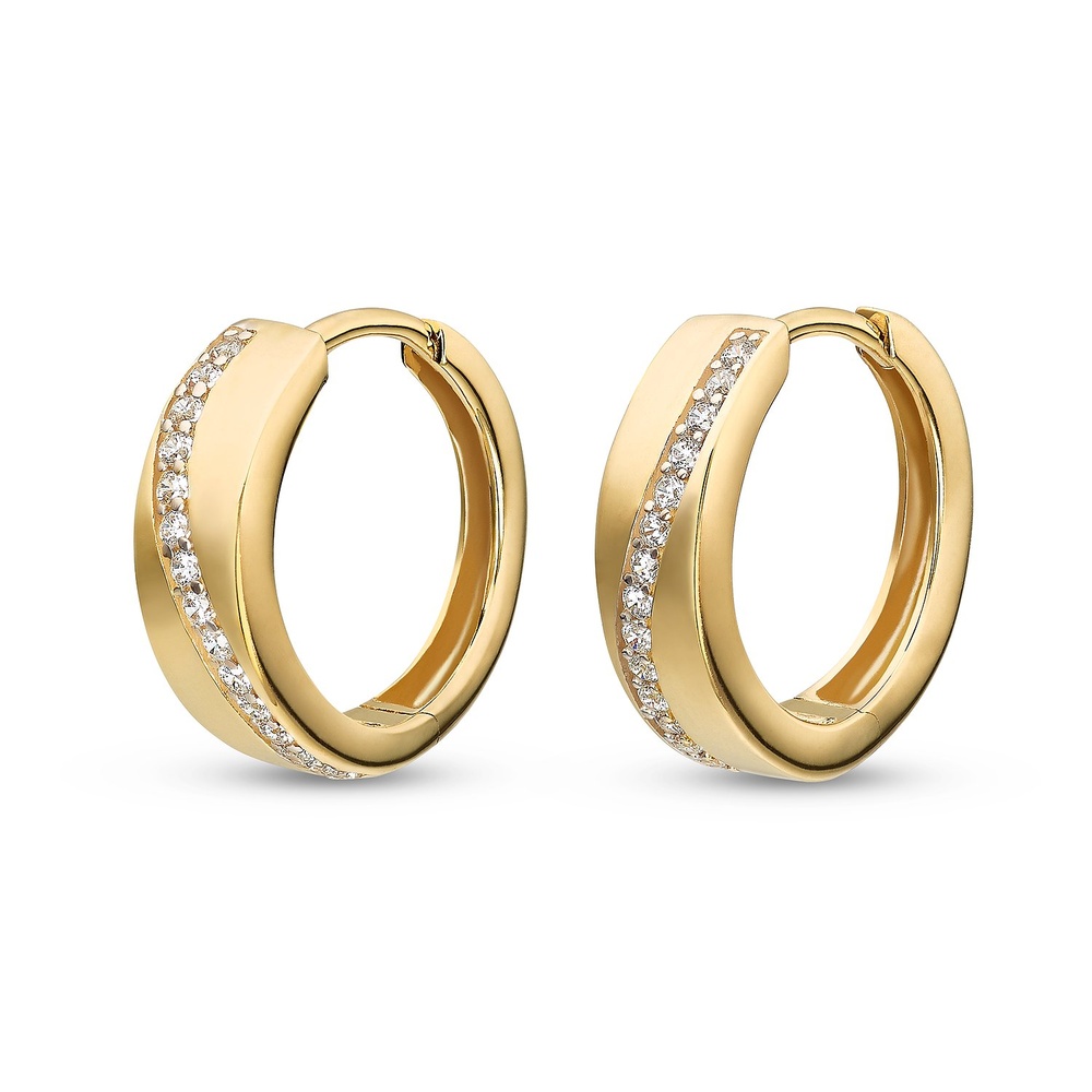 FAVS Créoles 375 Or jaune Boucles d'oreilles
