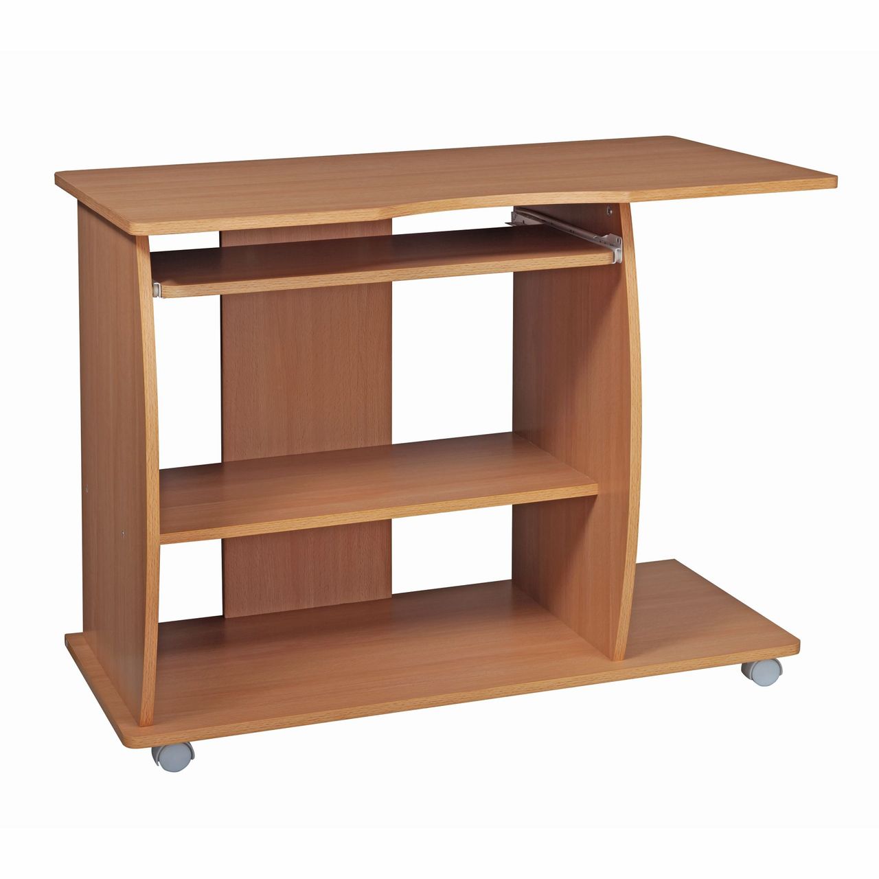 Wohnling Computertisch DIANA rollbar Buche
